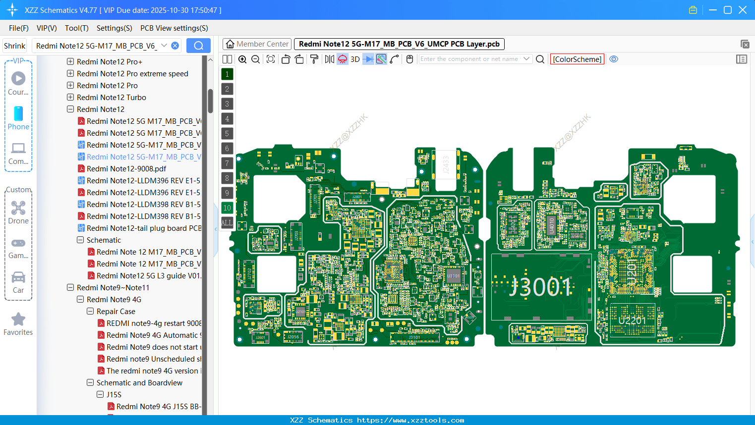 Xiaomi Redmi Note12 5G-M17_MB_PCB_V6_UMCP PCB Layer